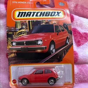 Matchbox 1976 Honda CVCC Red Toy Car